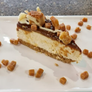 Salted Caramel Blondie Cheesecake